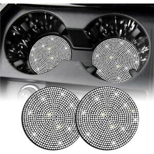 Car Cup Coasters Bling , 2-Pack Universal Non-Slip Cup Holder Vehicle Diamond